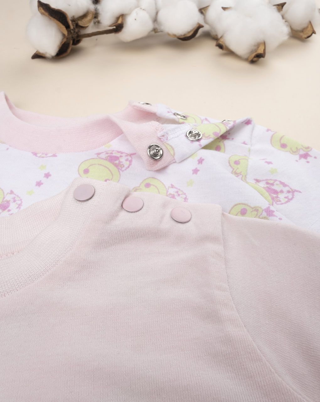 βρεφικές πιτζάμες με βατραχάκια πακέτο x2 για κορίτσι - Prénatal