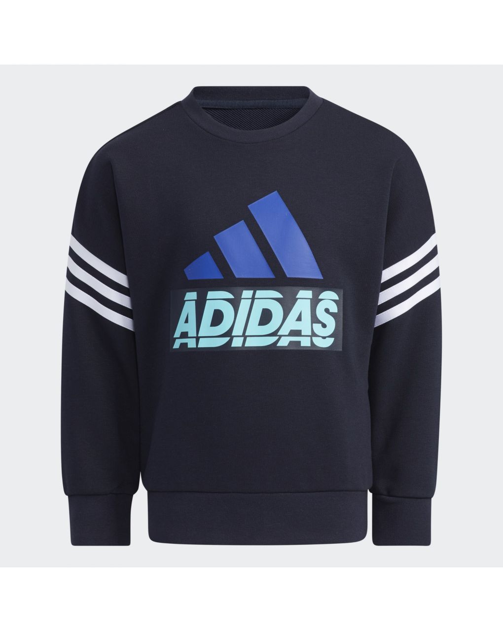 Adidas μπλούζα φούτερ graphic crewneck aeroready μπλε για αγόρι h40249