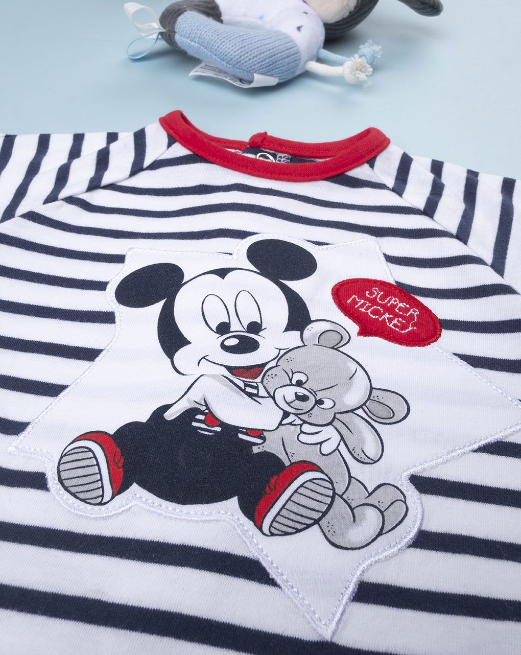 βρεφικό φορμάκι ριγέ με τον mickey για αγόρι - Prénatal