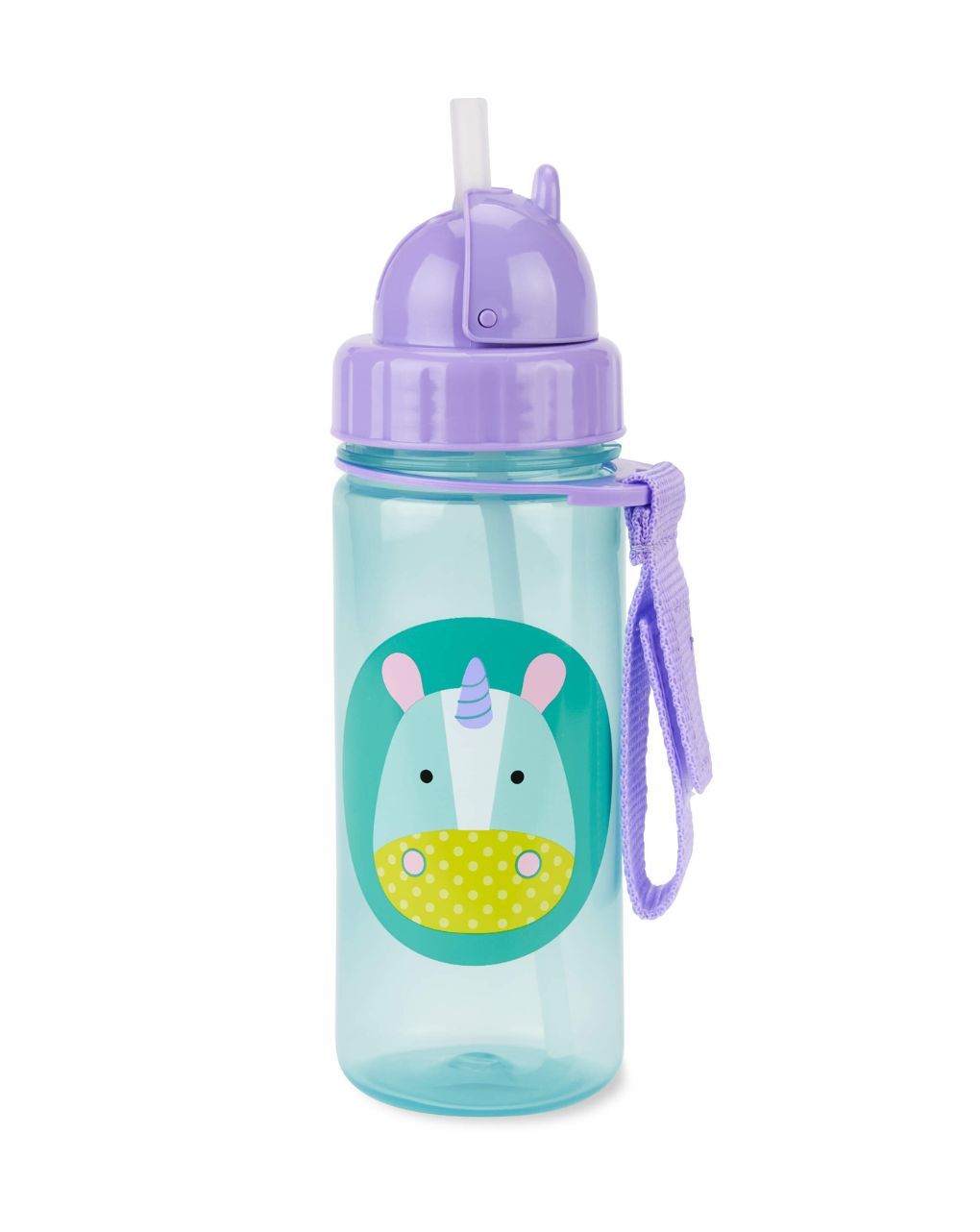 Skip hop zoo πλαστικό παγούρι με καλαμάκι 384.5ml unicorn 29-2903033-14