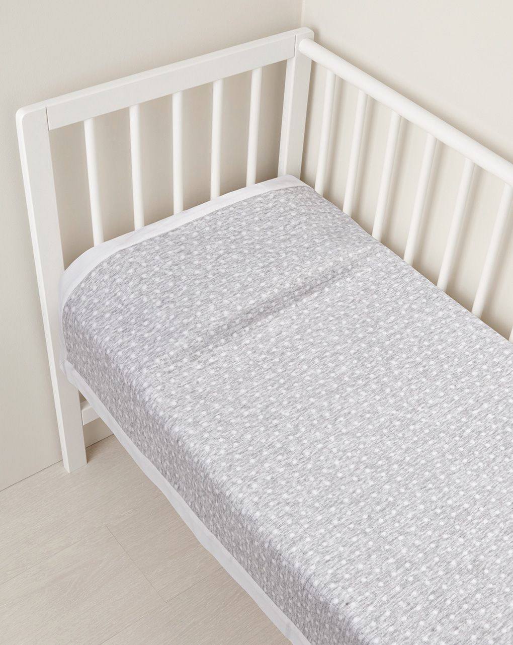 κουβέρτα για λίκνο καλοκαιρινή jersey γκρι ανοιχτό - 70 x 80 cm