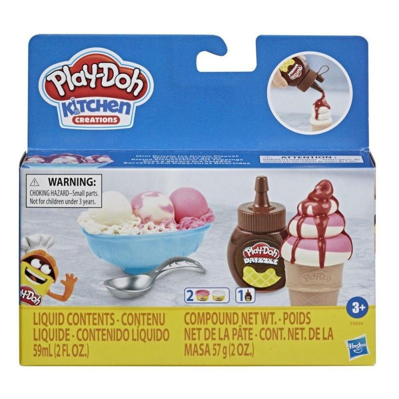 Play-doh mini drizzle ice cream playset f0654