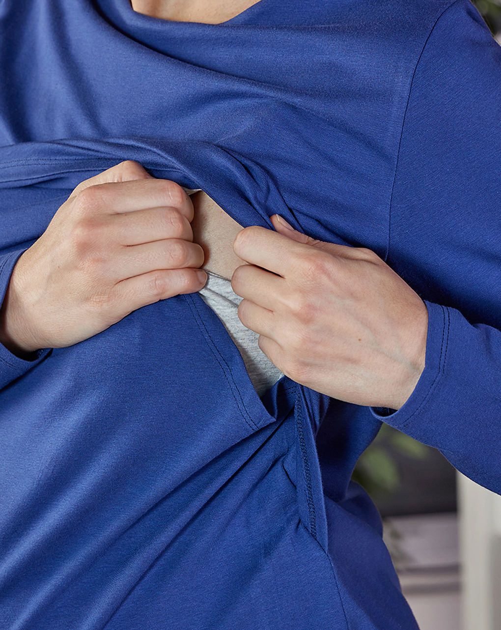 γυναικεία μπλούζα εγκυμοσύνης / θηλασμού μπλε - Prénatal