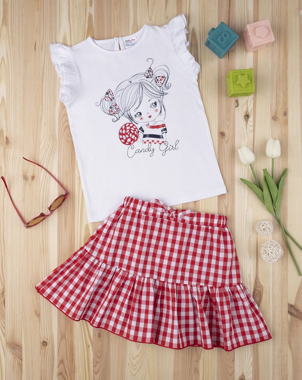 παιδικό σετ t-shirt και φούστα για κορίτσι - Prénatal