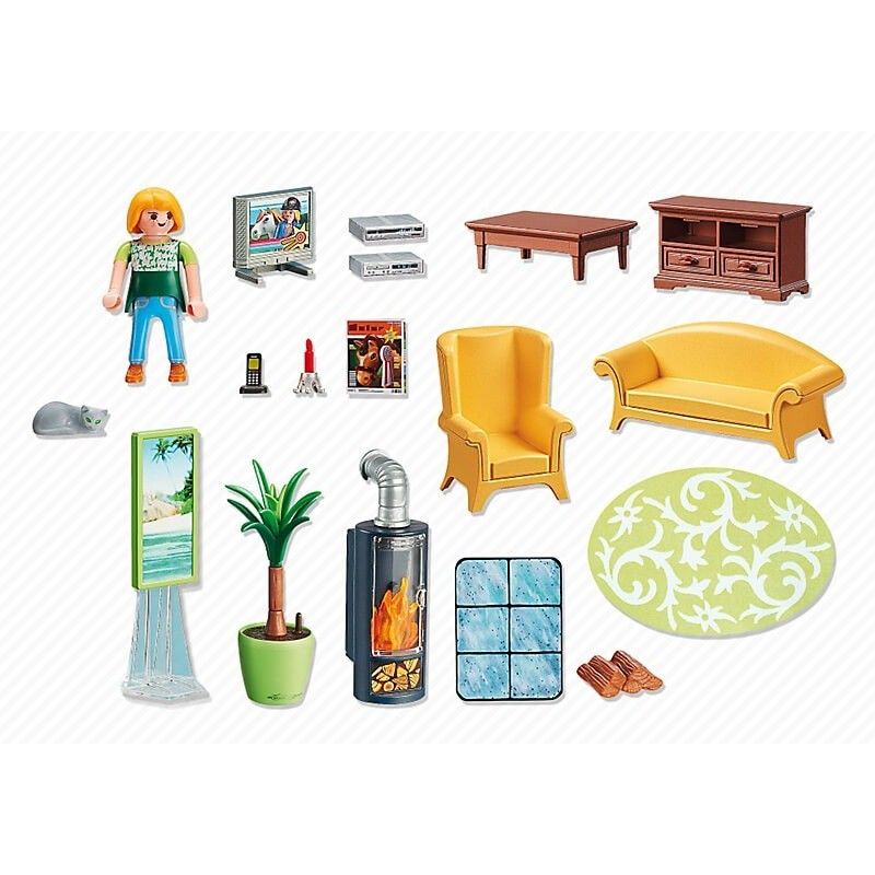 Playmobil dollhouse σαλόνι με τζάκι 5308 - Playmobil, Playmobil Dollhouse