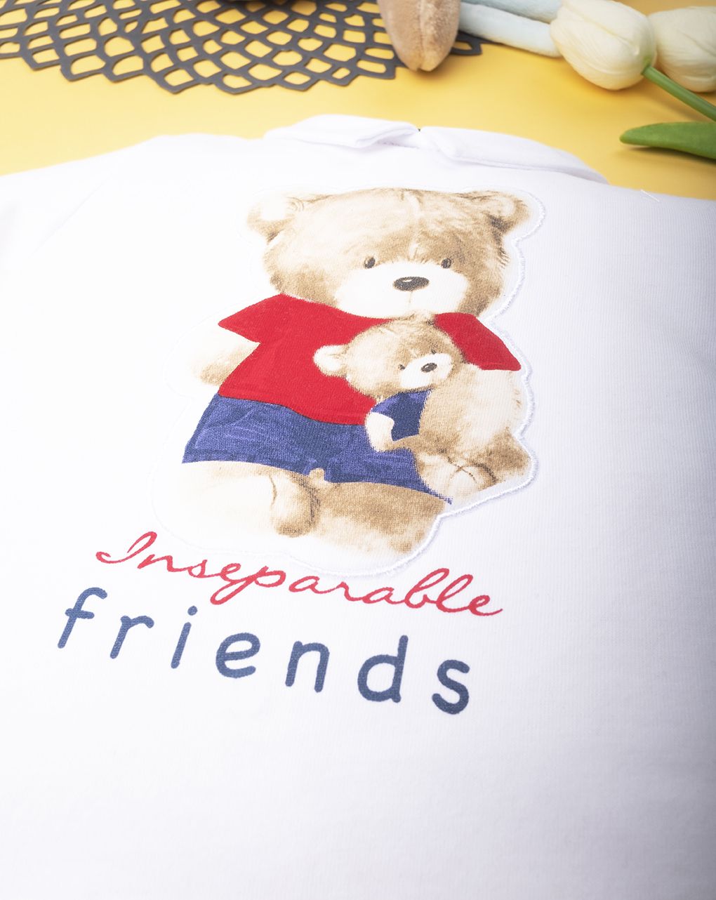 βρεφικό σετ βαμβακερό μπλούζα κια γκέτα με αρκουδάκι για αγόρι - Prénatal