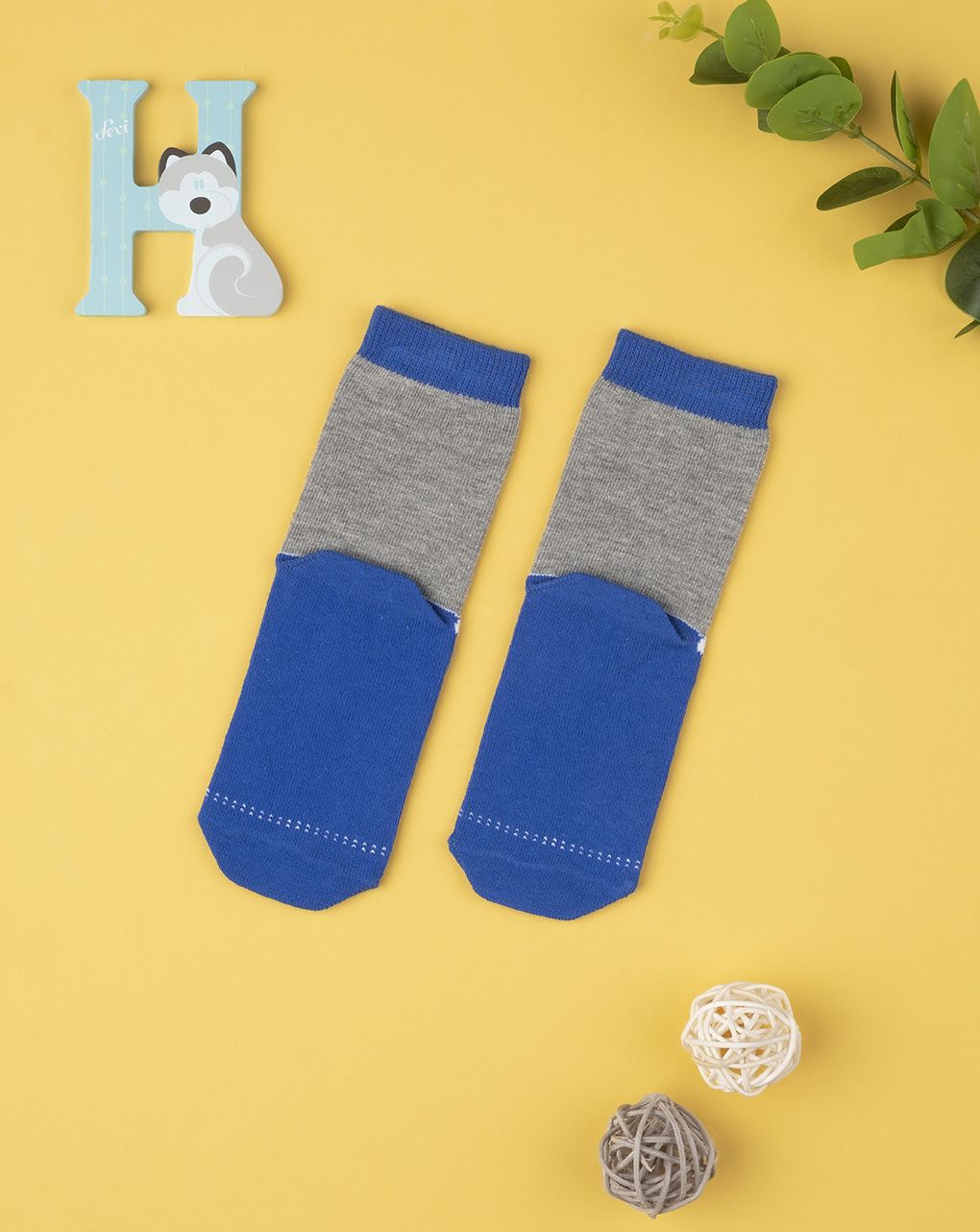 βρεφικά αντιολισθητικά καλτσάκια sneakers για αγόρι - Prénatal