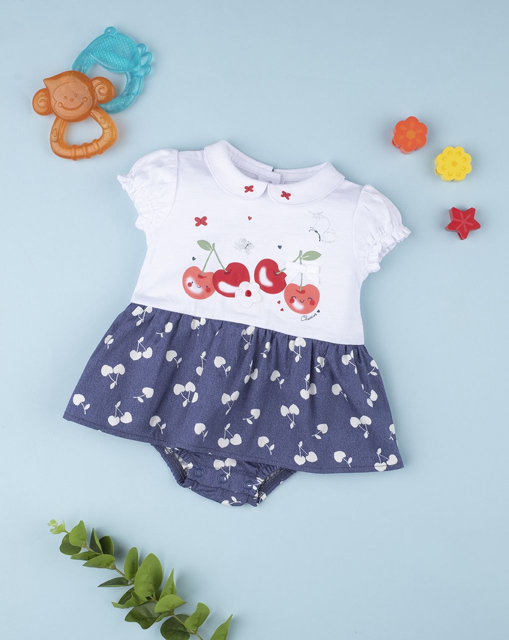 βρεφικό φόρεμα με κερασάκια για κορίτσι 690546 - Prénatal