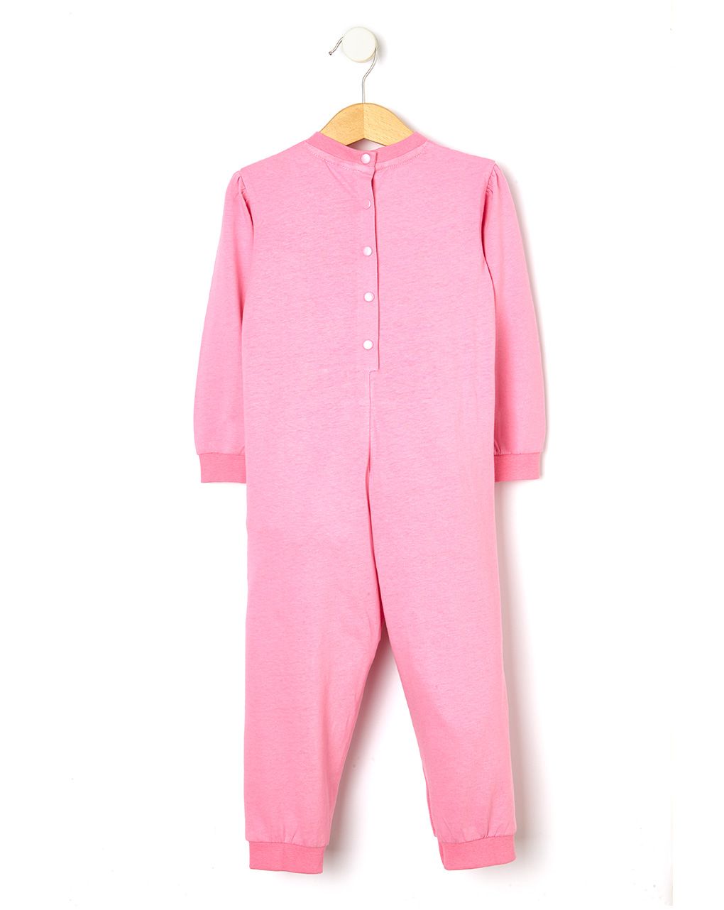 πιτζάμα ολόσωμη ροζ με στάμπα κουνελάκι για κορίτσι - Prénatal