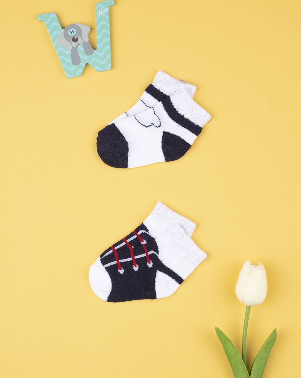 βρεφικά καλτσάκια πακέτο x2 τμχ για αγόρι - Prénatal