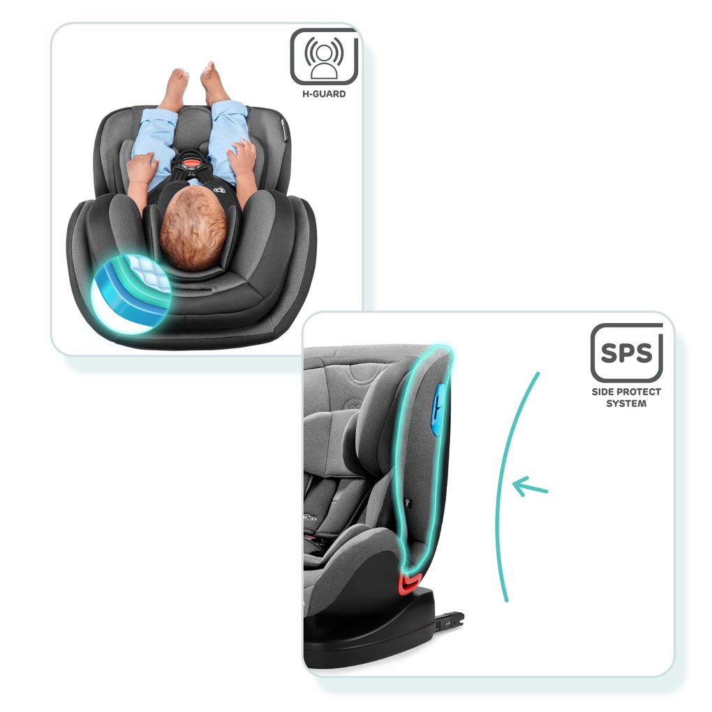 Kinderkraft κάθισμα αυτοκινήτου vado with isofix system grey - Kinderkraft