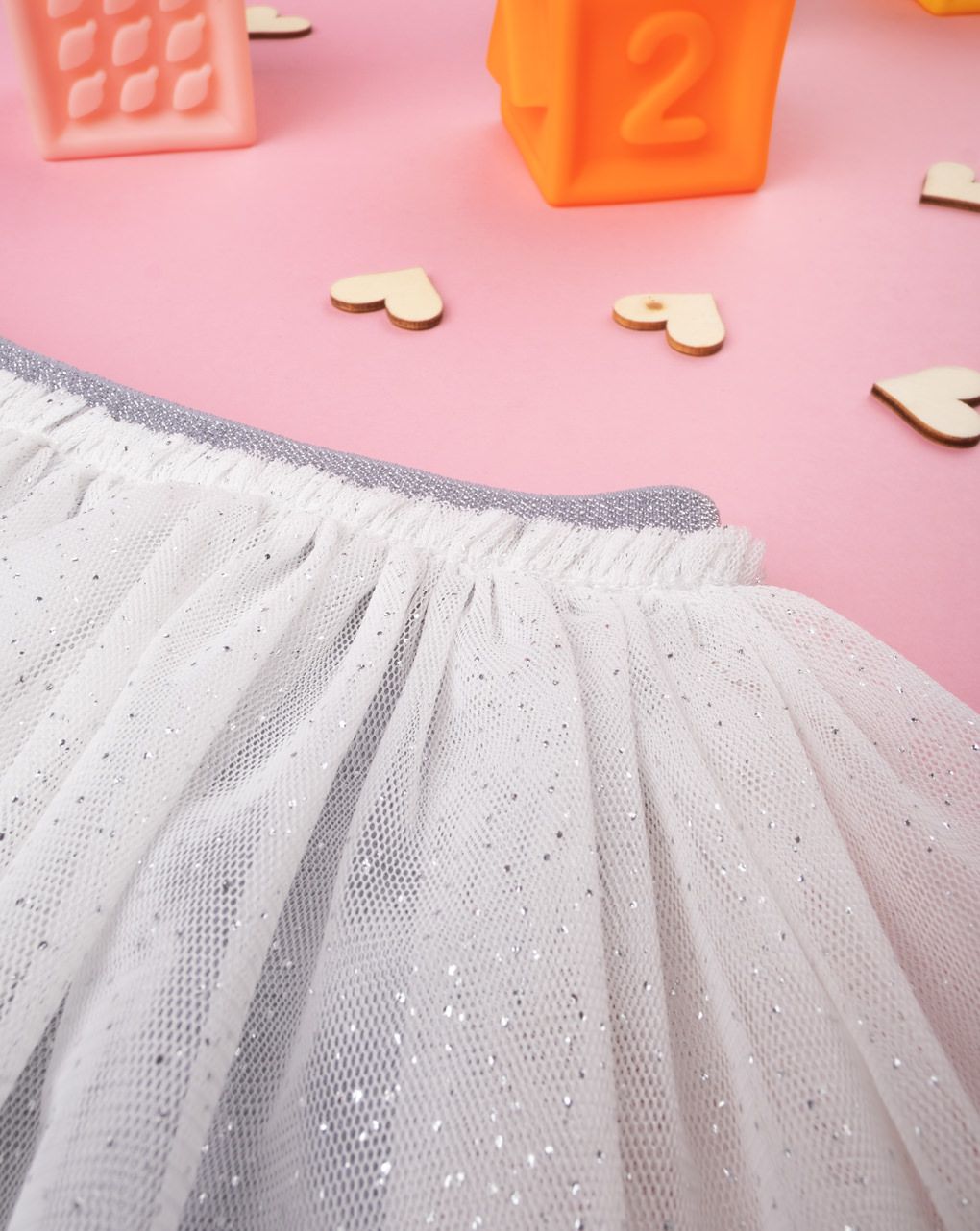 κολάν με φούστα γκρι/λευκό για κορίτσι - Prénatal