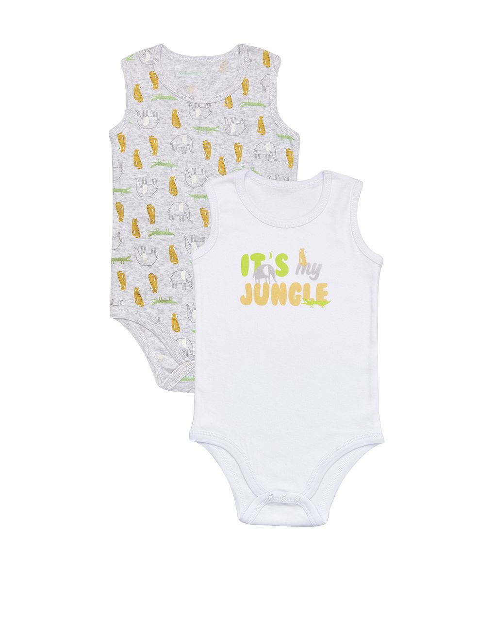 κορμάκι αμάνικο πακέτο χ2 ζούγκλα για αγόρι - Prénatal