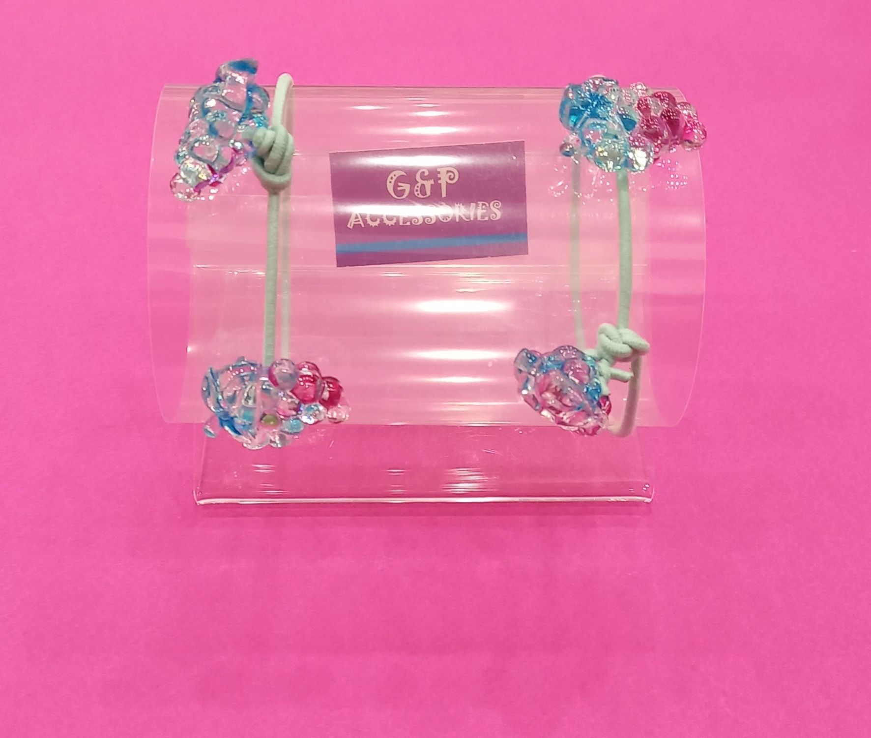 λαστιχάκι σταφύλι για κορίτσι σετ των 2 - 4 σχέδια