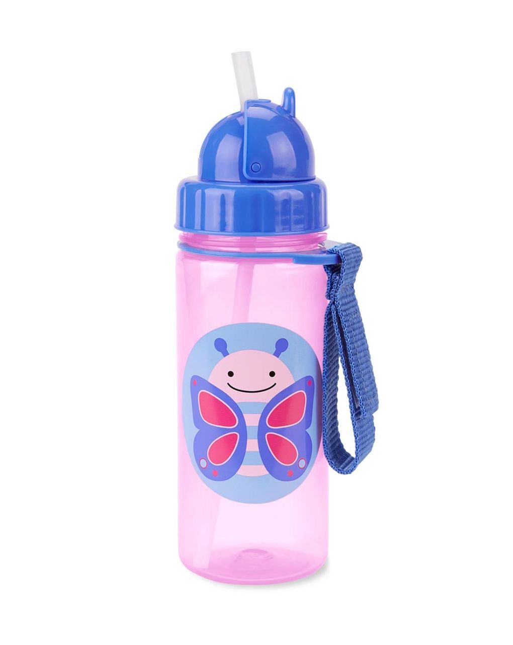 Skip hop zoo πλαστικό παγούρι με καλαμάκι 384.5ml butterfly 29-2903033-03