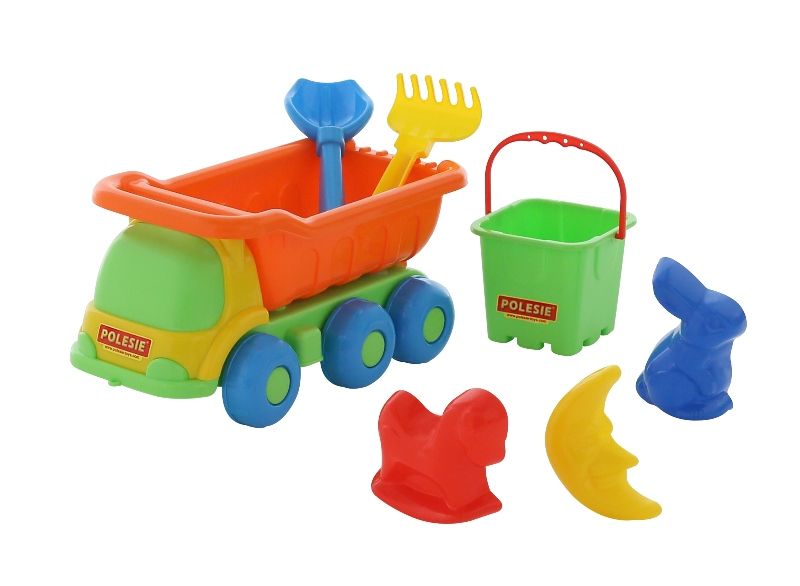 Zita toys φορτηγό 29εκ με κουβαδάκι φτιαράκια & φόρμες 7 τμχ (διχτακι υψος 30εκ) 214328