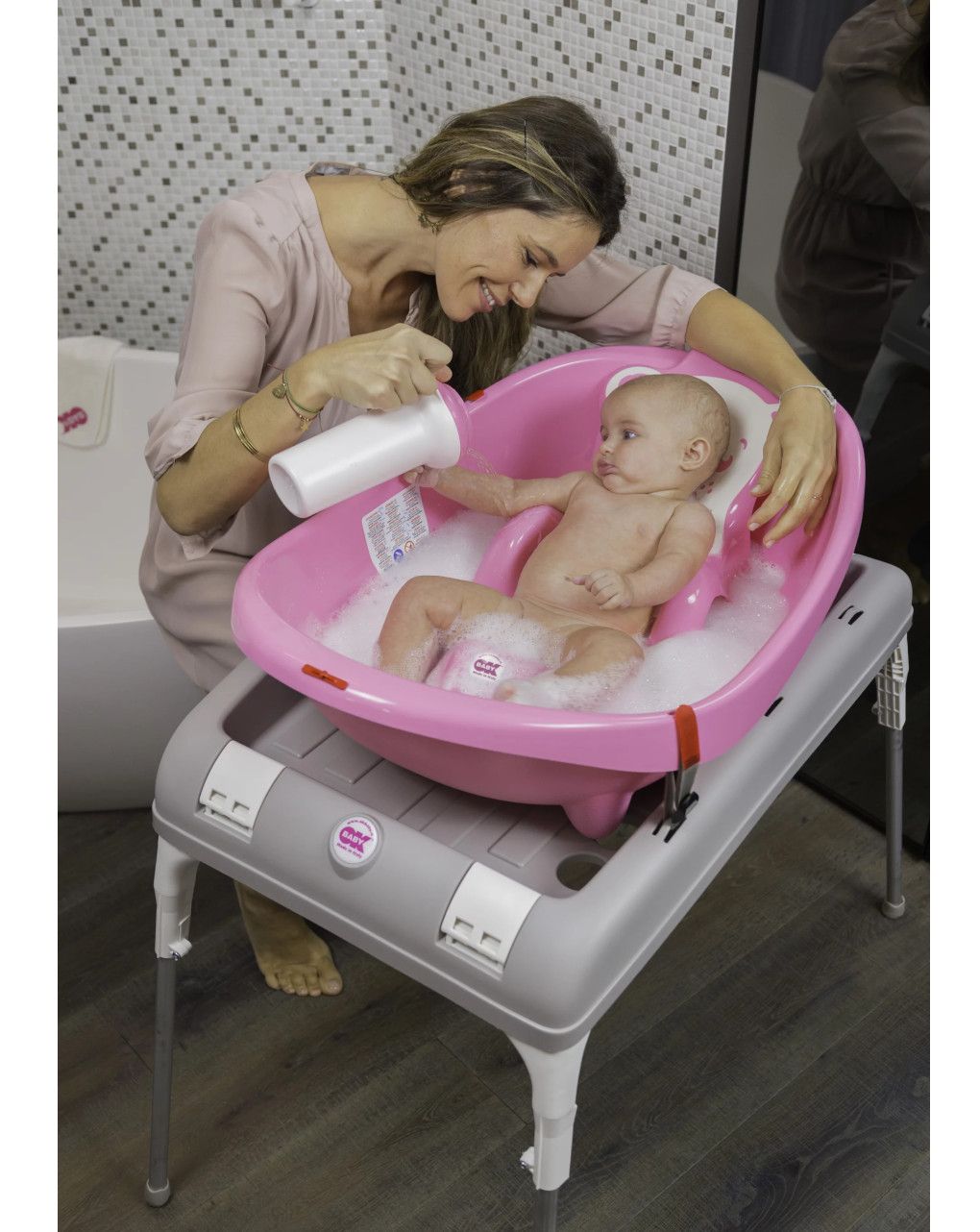 Ok baby κάθισμα μπάνιου buddy ροζ - Okbaby