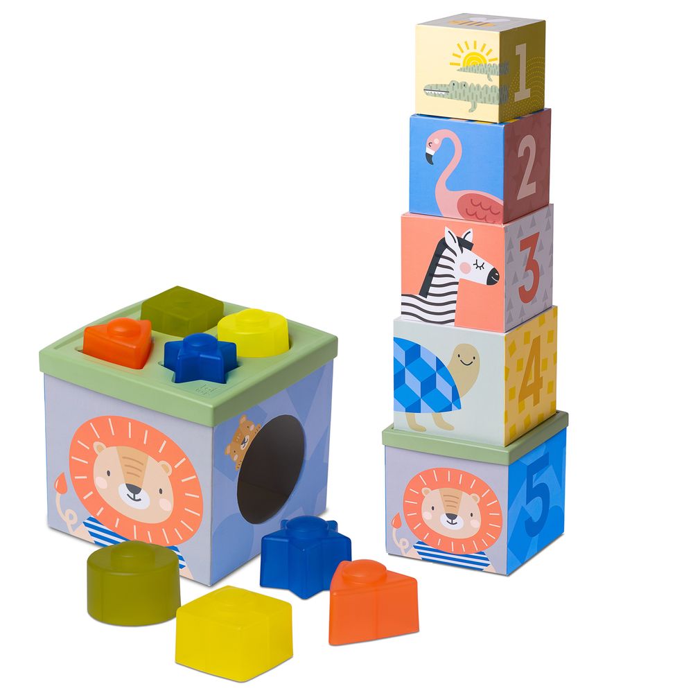 Taf toys sort and stack με ζωάκια της σαβάνα t-12725 - Taf-toys