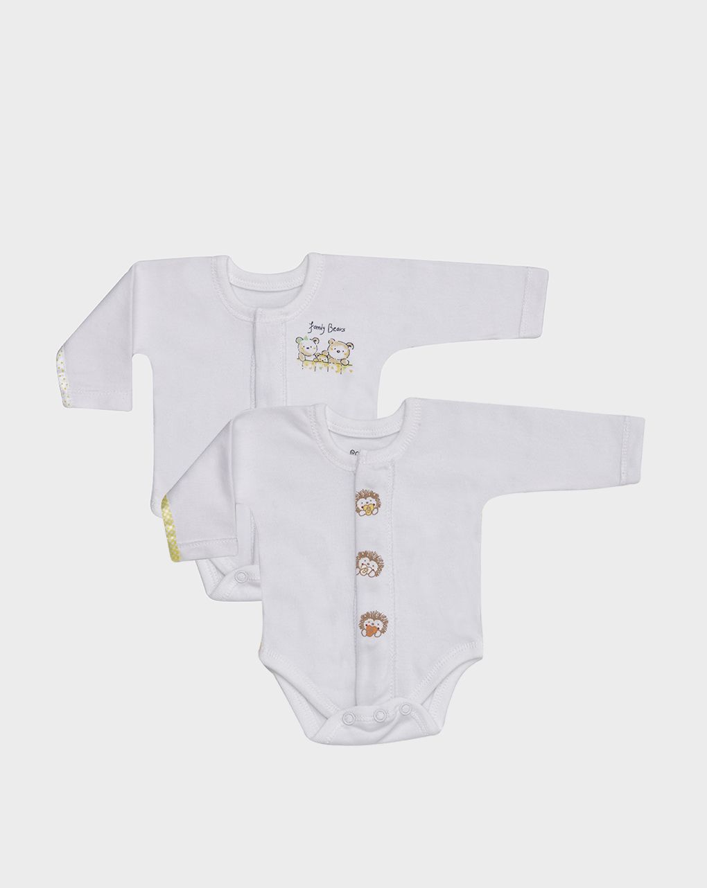 κορμάκια βαμβακερά μακρυμάνικα πακέτο x2 unisex - Prénatal