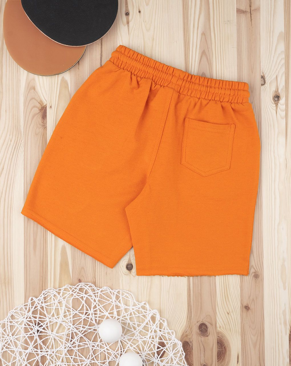 παιδικό σορτσάκι πορτοκαλί με patches για αγόρι - Prénatal