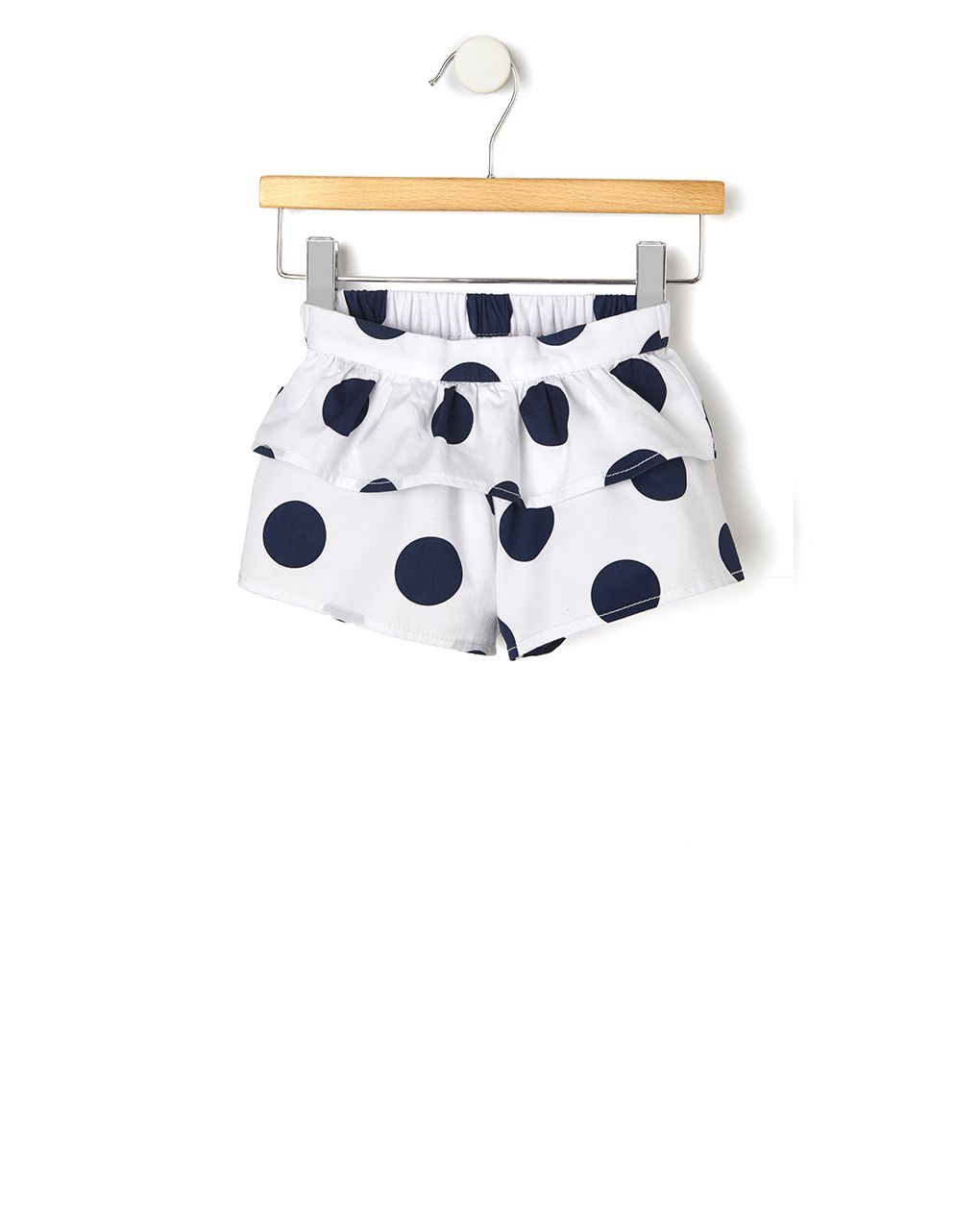 σορτσάκι πουά με βολάν για κορίτσι