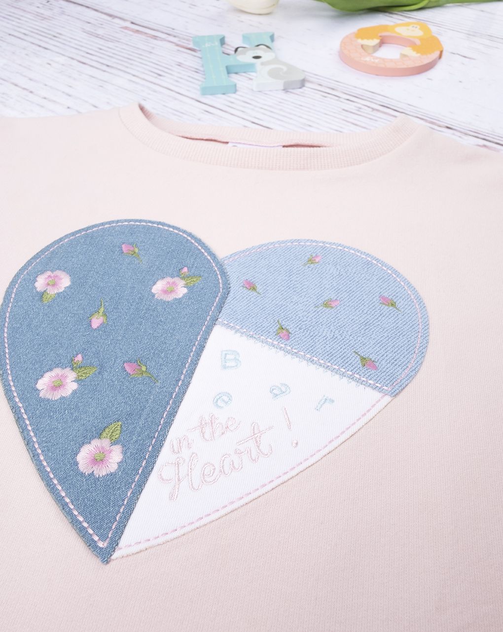 παιδική μπλούζα φούτερ με καρδούλα για κορίτσι - Prénatal