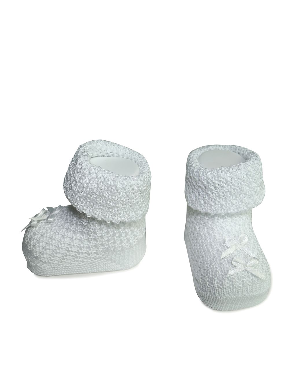 βρεφικά παπούτσια αγκαλιάς πλεκτά λευκά - Prénatal