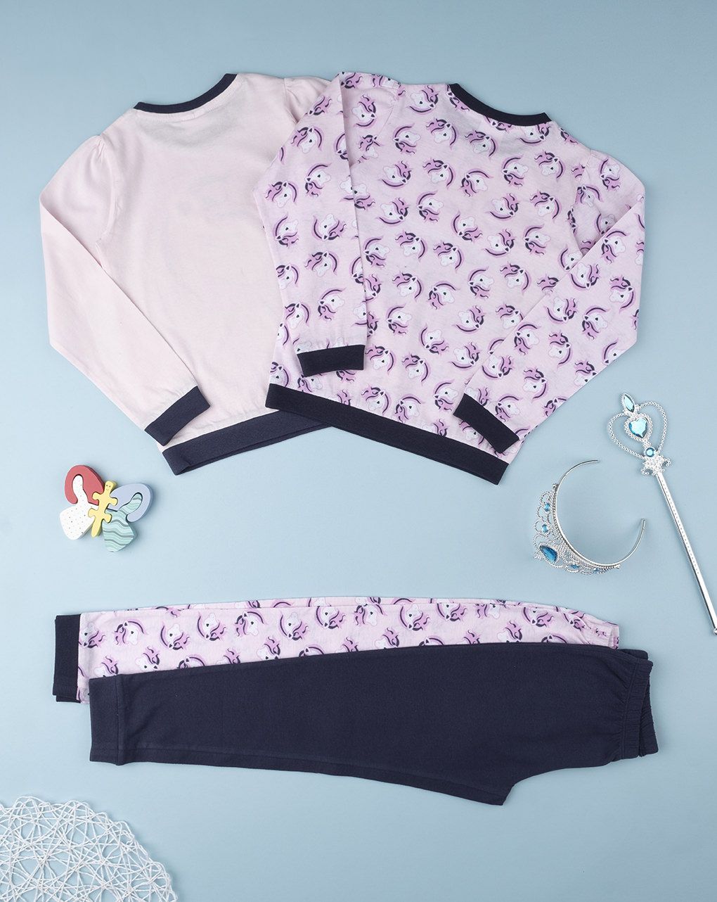 πιτζάμες πακέτο x2 τμχ με μονόκερους για κορίτσι - Prénatal