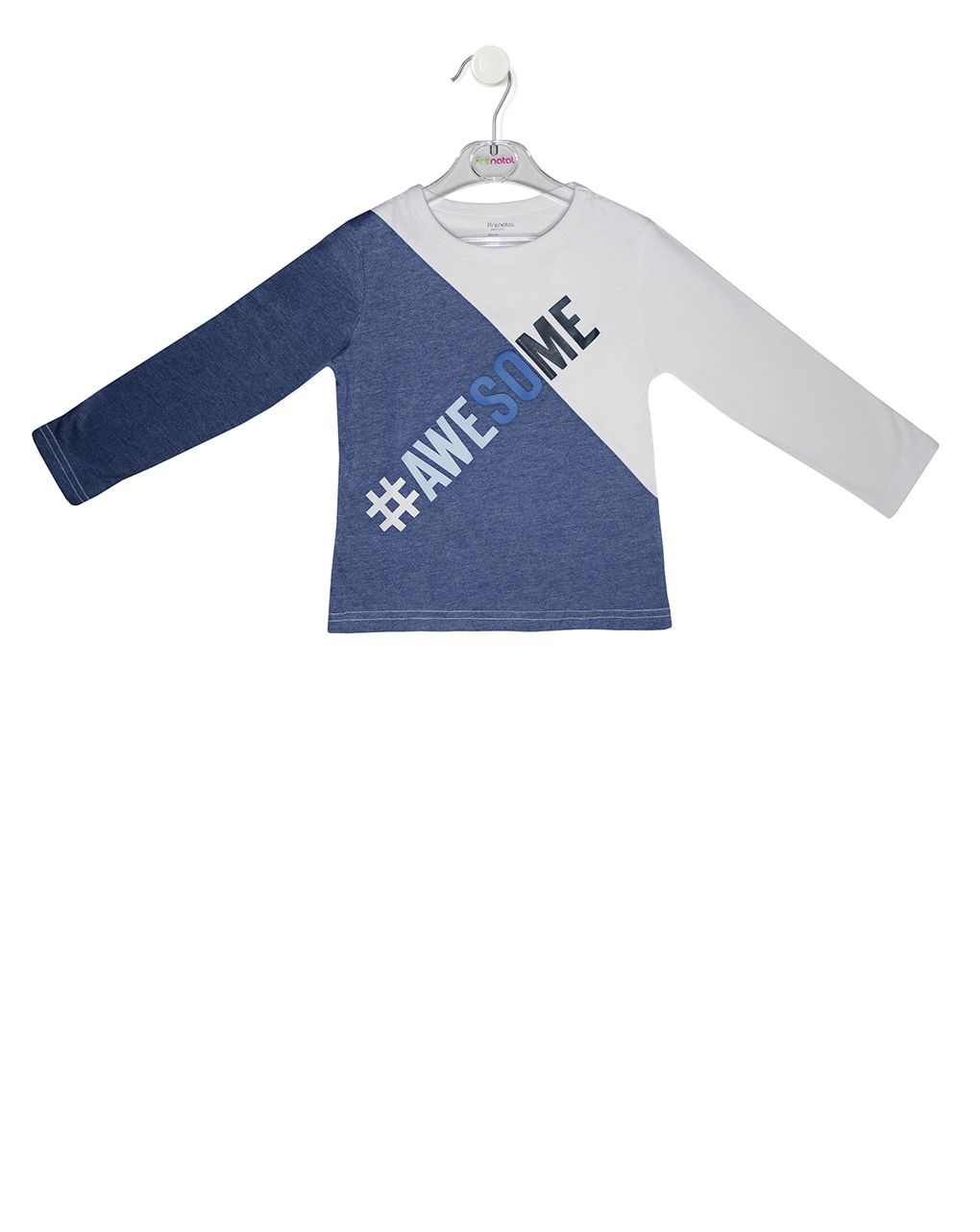 μπλούζα μακρυμάνικη με στάμπα awesome για αγόρι