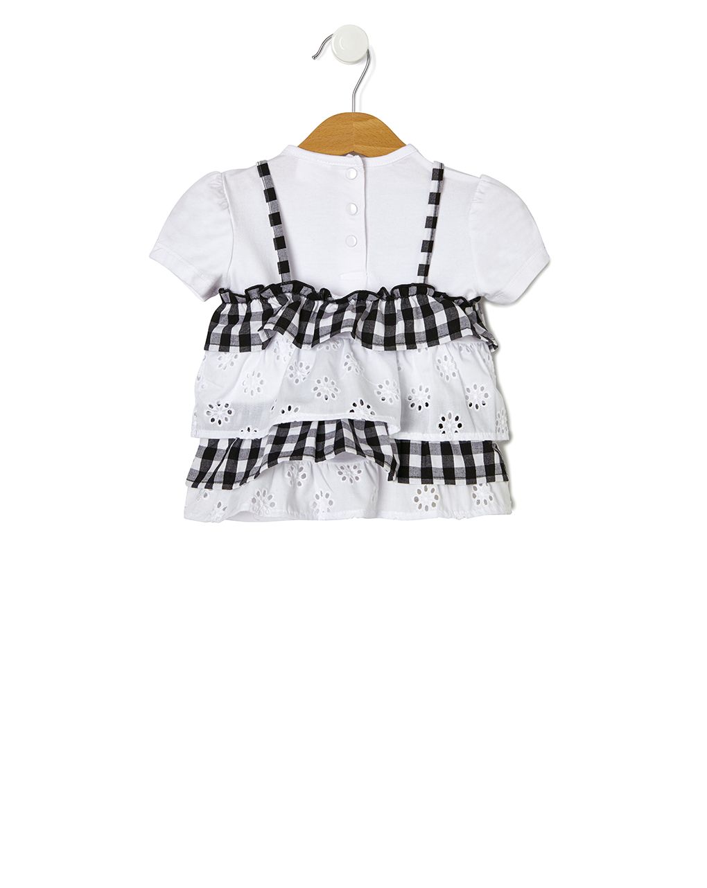 σετ t-shirt και τοπ vichy για κορίτσι 666404 - Prénatal