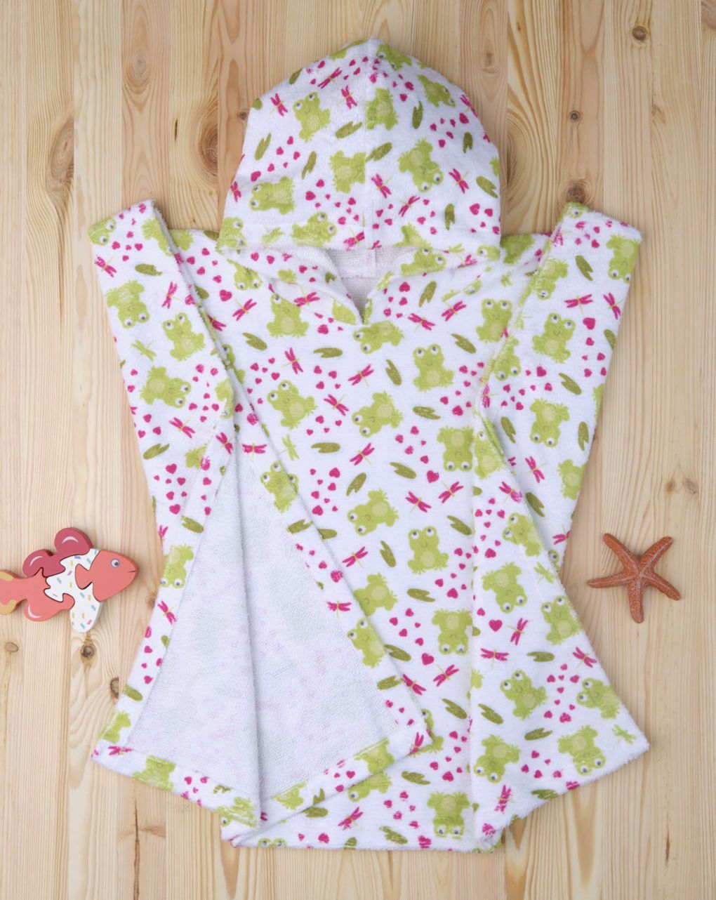 πόντσο θαλάσσης με βατραχάκια για κορίτσι - Prénatal