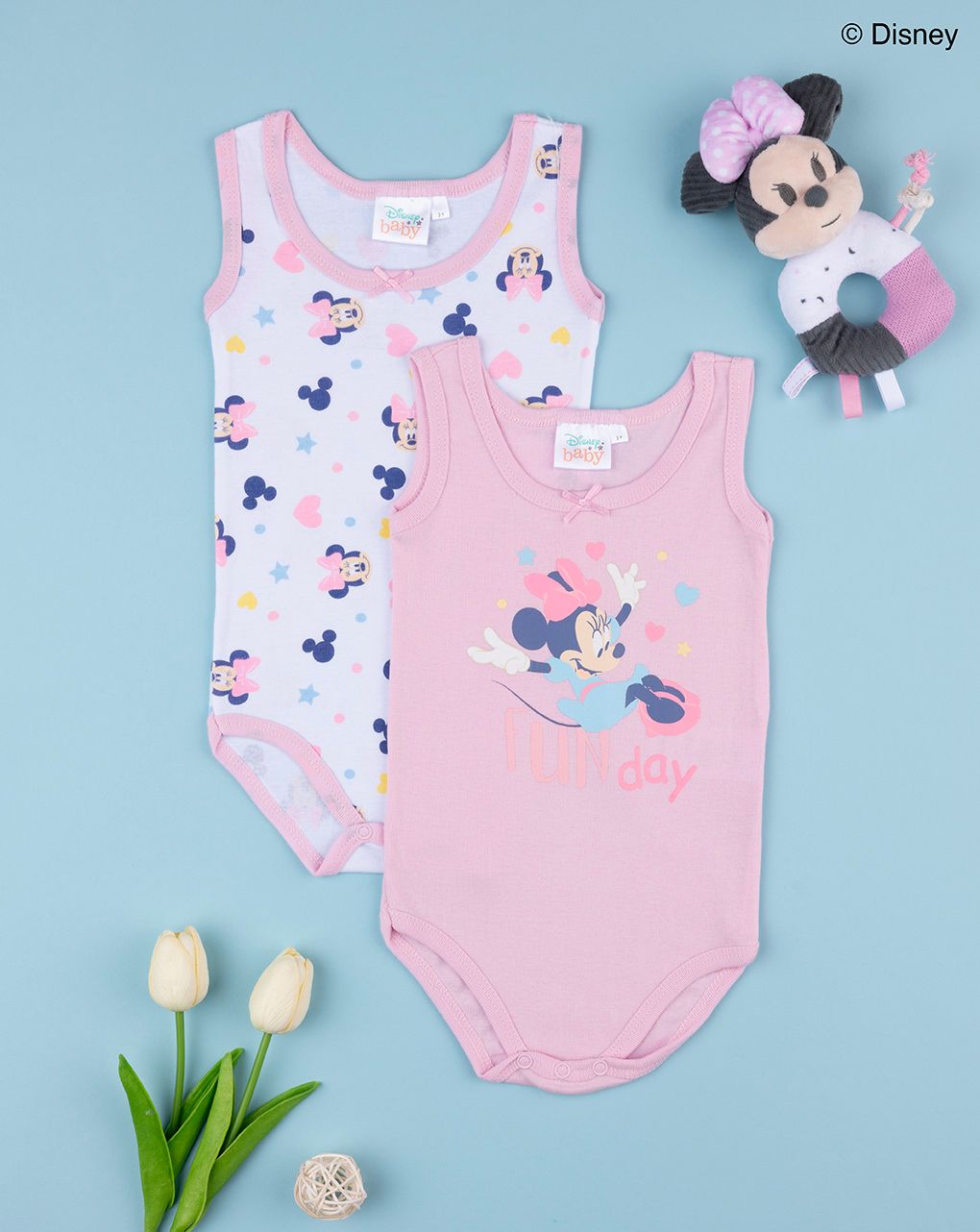 βρεφικά κορμάκια πακέτο x2 με την minnie για κορίτσι - Prénatal