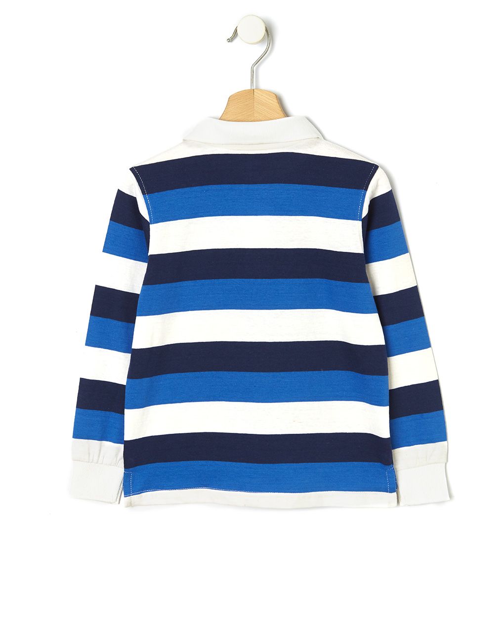 μπλουζάκι πόλο μακρυμάνικο ριγέ για αγόρι - Prénatal