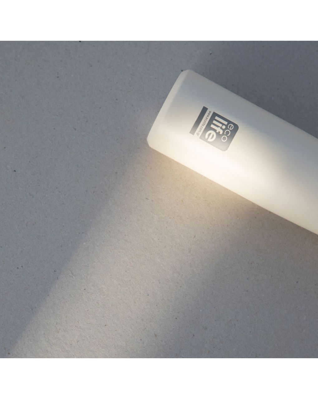 Ecolife ανοξέιδωτο μπουκάλι θερμός με καπάκι bamboo 500ml whilte 33-bo-3029 - Ecolife