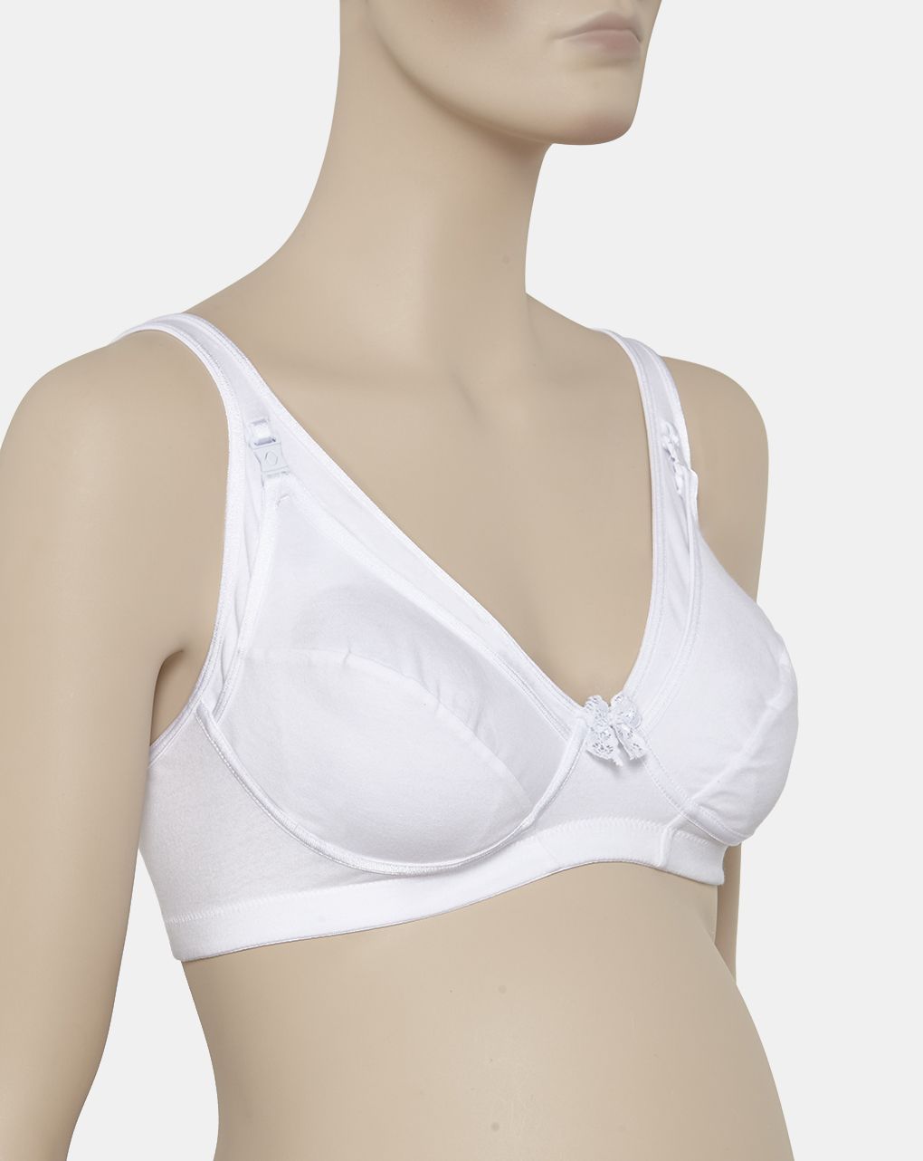 σουτιεν θηλασμου cotton lycra λευκο cup  c - Prénatal