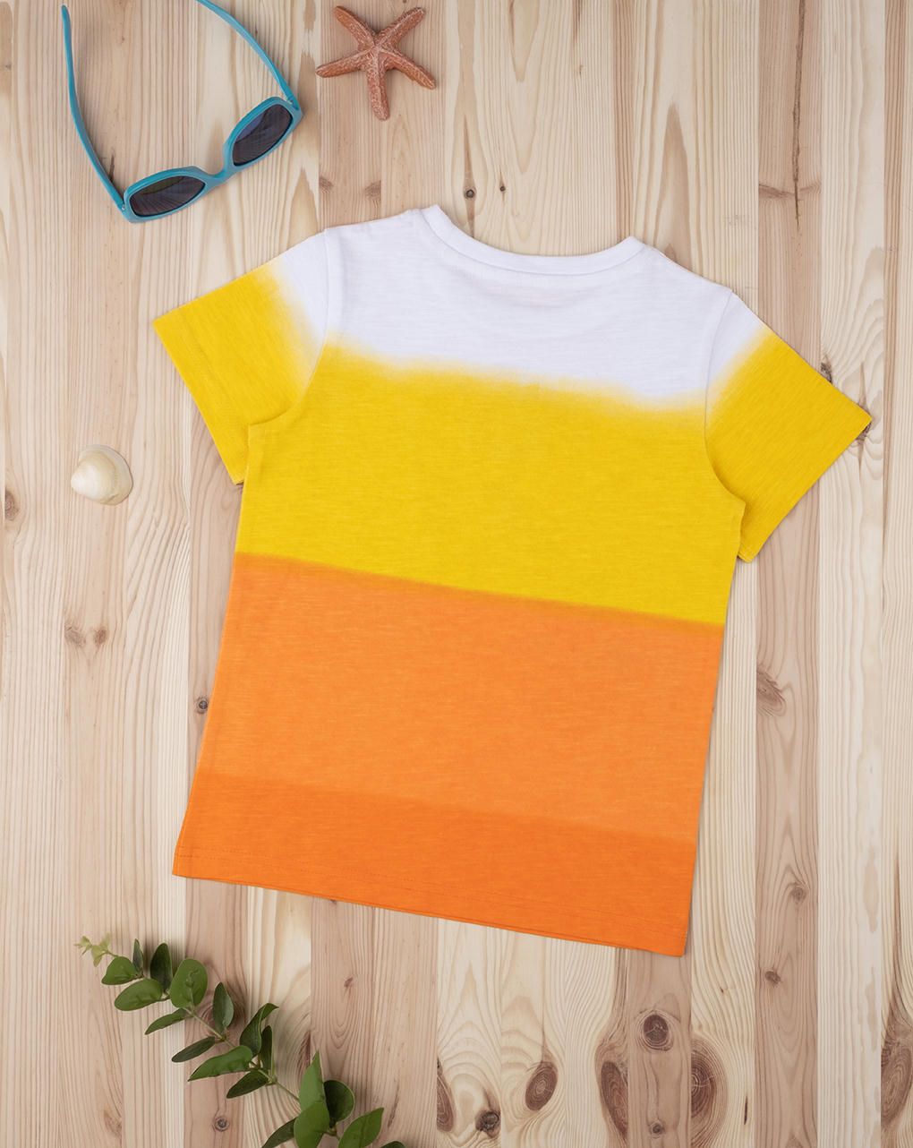 παιδικό t-shirt πορτοκαλί χαβάη για αγόρι - Prénatal