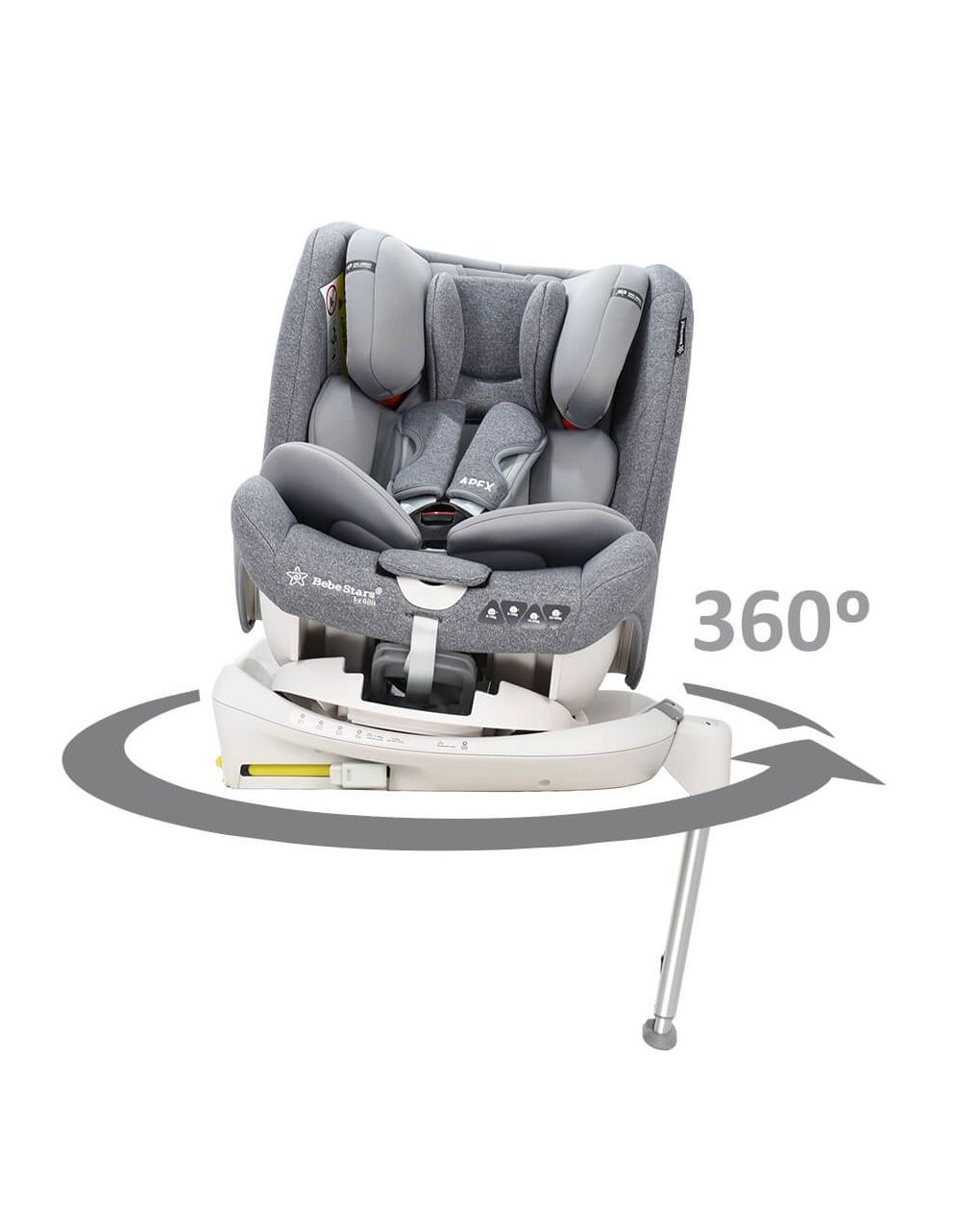 Bebe stars κάθισμα αυτοκινήτου apex 360° isofix grey - Bebe Stars