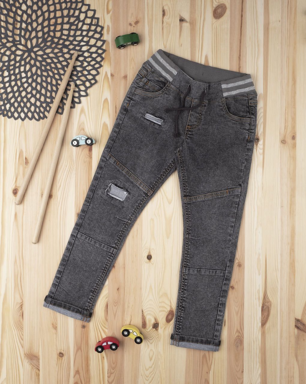 παιδικό τζιν παντελόνι μαύρο για αγόρι - Prénatal
