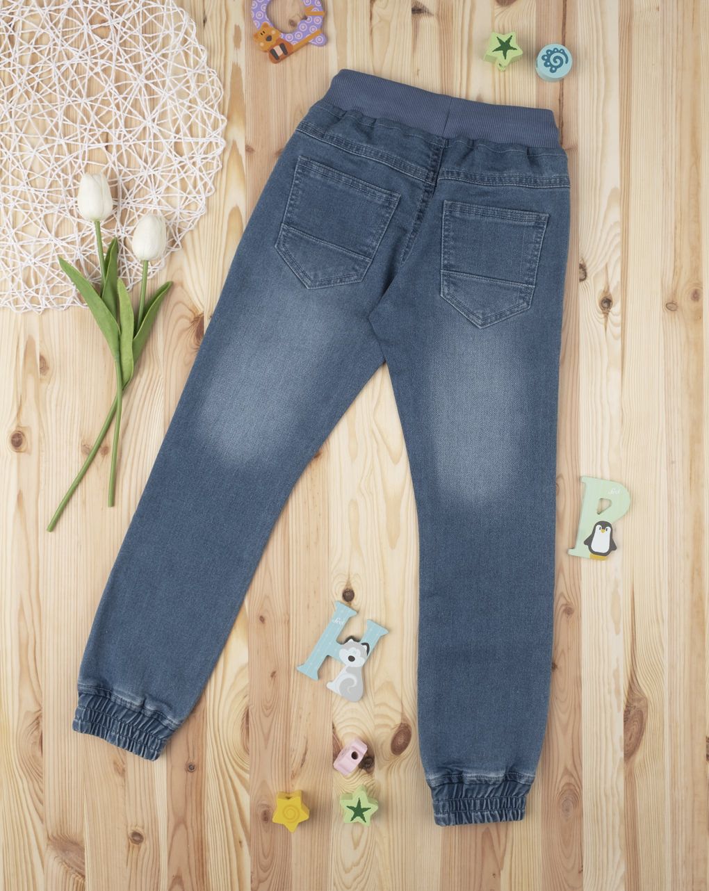 παιδικό παντελόνι τζιν μπλε ανοιχτό για αγόρι - Prénatal