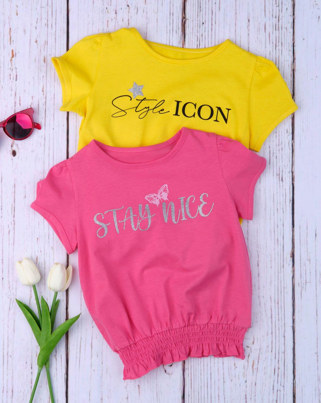 T-shirt κίτρινο με λάστιχο για κορίτσι - Prénatal