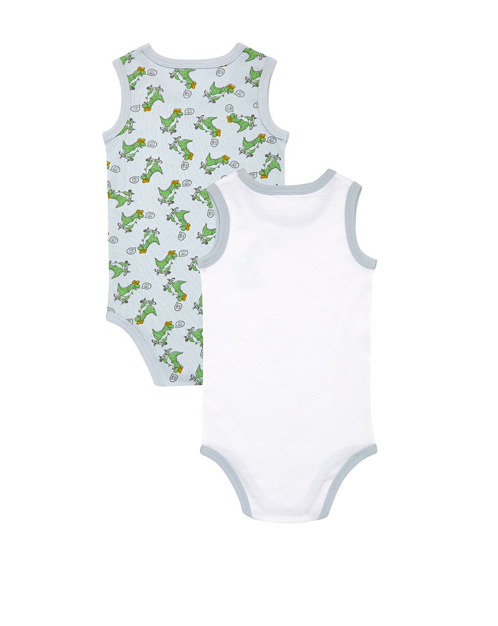 κορμάκι αμάνικο πακέτο χ2 με δεινόραυρους για αγόρι - Prénatal