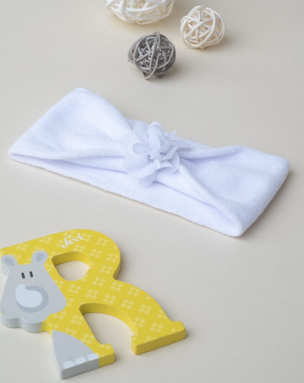 κορδέλα μαλλιών λευκή για κορίτσι - Prénatal