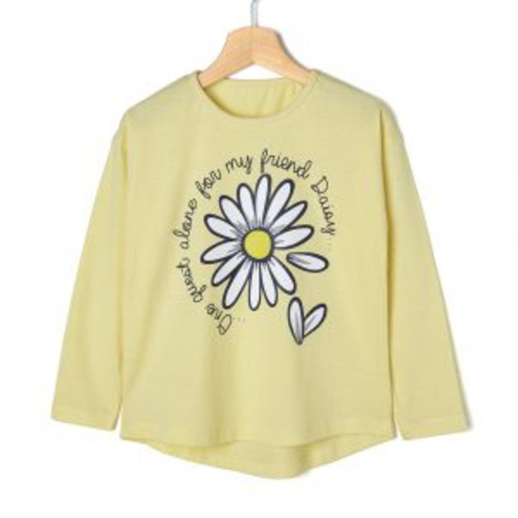 μπλούζα μακρυμάνικη jersey κίτρινη μεγ.8-9/9-10 ετών για κορίτσι - Prénatal