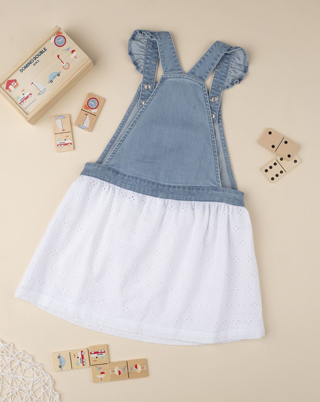παιδική τζιν σαλοπέτα-φόρεμα για κορίτσι - Prénatal