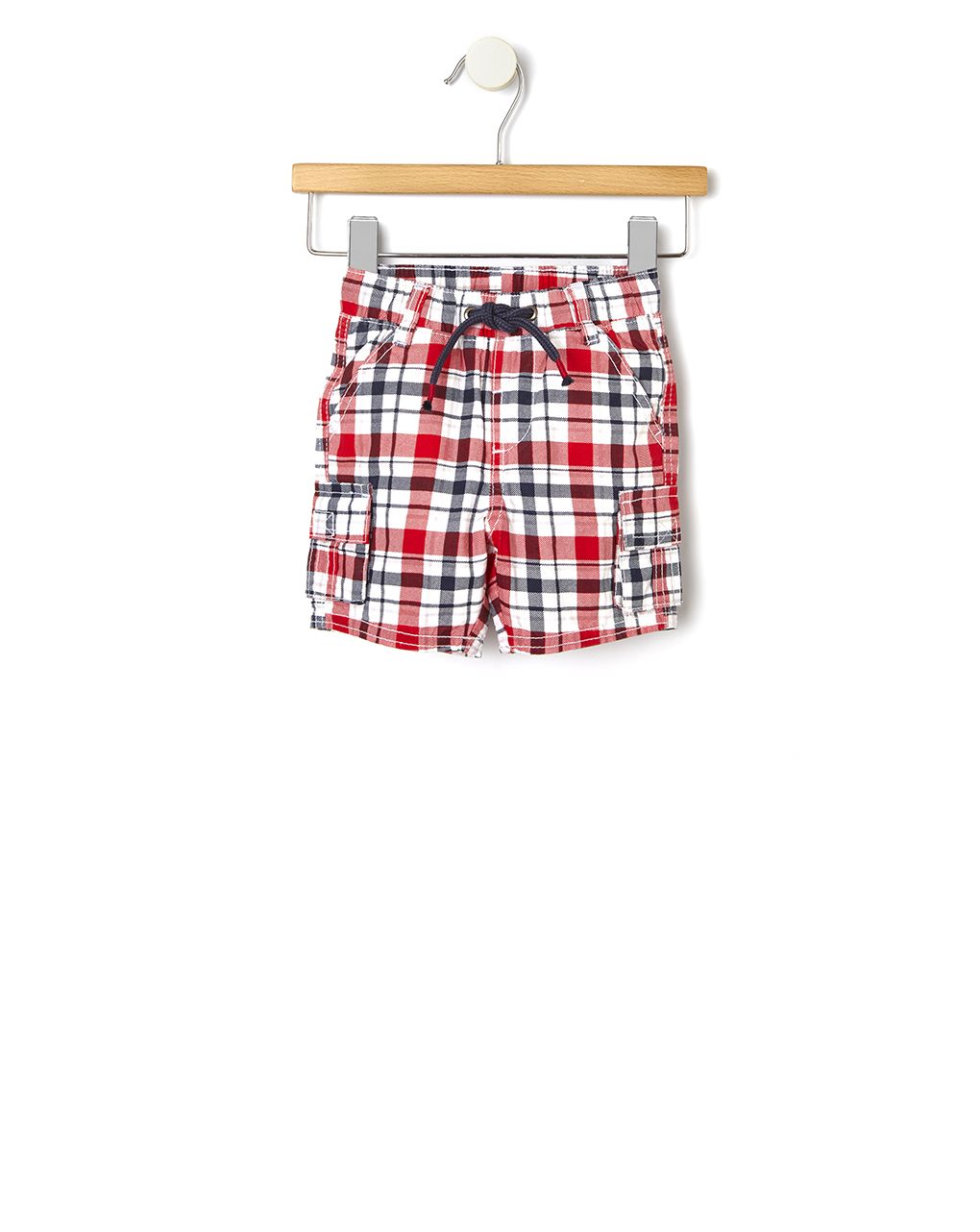 βερμούδα καρό μπλε/κόκκινο για αγόρι