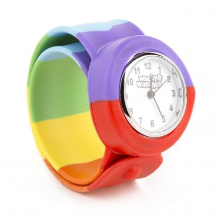 Wacky watches παιδικό ρολόι με λουράκι σιλικόνης slap ουράνιο τόξο 14482288 - Wacky Watches