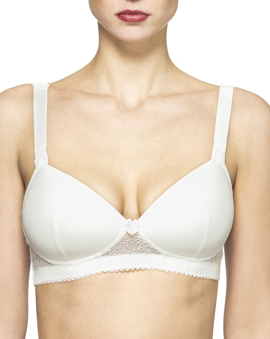 σουτιέν θηλασμού λευκό με δαντέλα