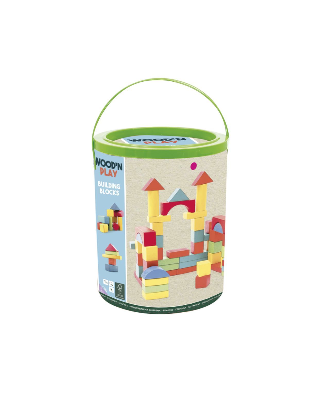 Wood' n play ξύλινα τουβλάκια 100 τμχ - Wood'N Play