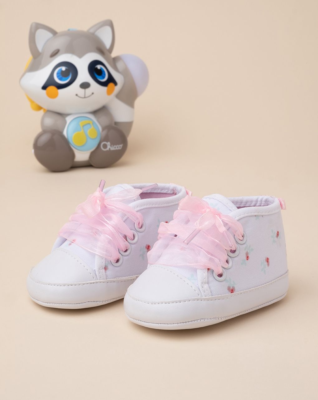 βρεφικά παπουτσάκια αγκαλιάς με λουλούδια για κορίτσι - Prénatal