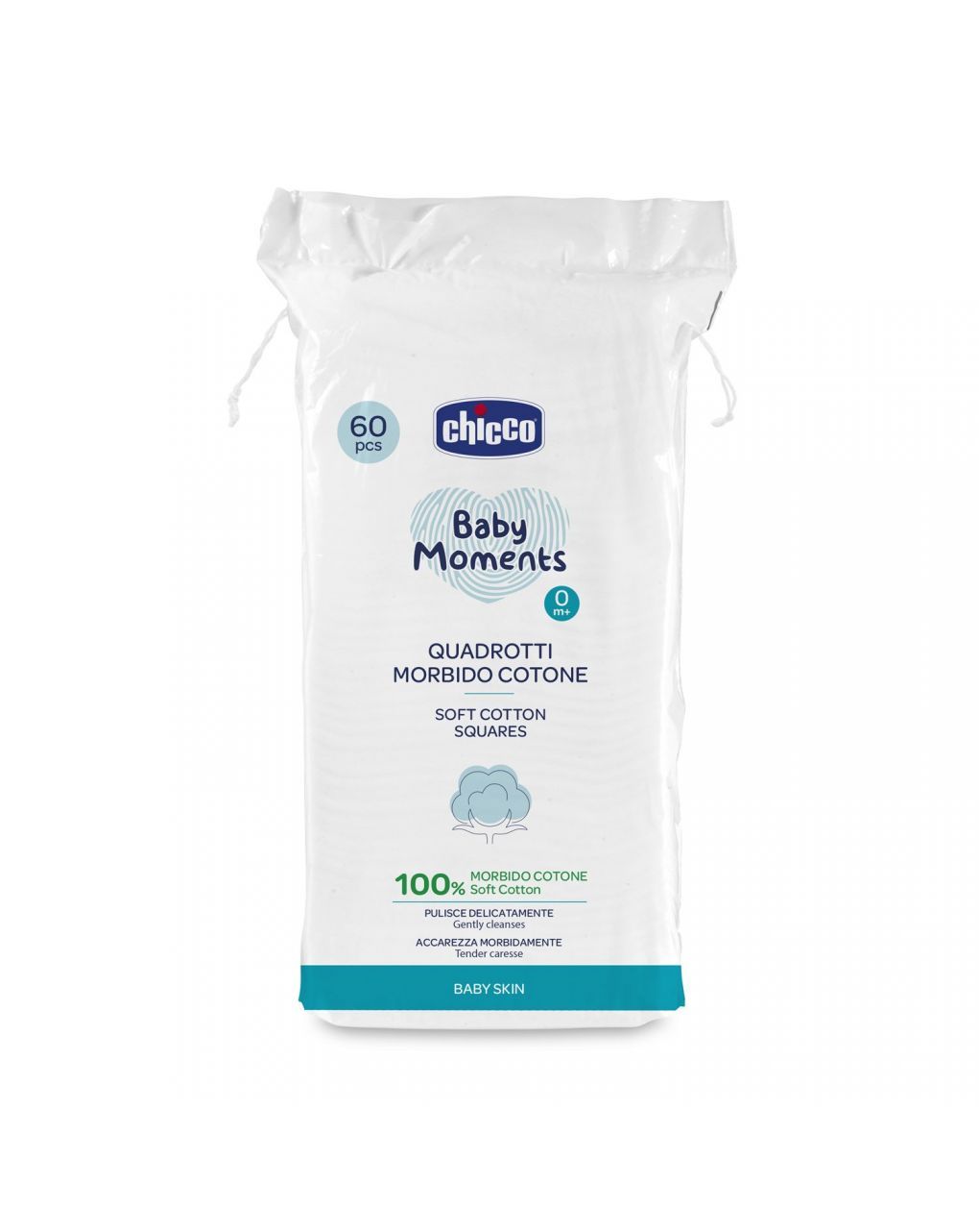 Chicco μαντηλάκια από μαλακό βαμβάκι 60τμχ l60-10609-00